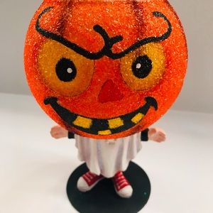 Halloween Pumpkin Orange Glitterville Jack O Lantern